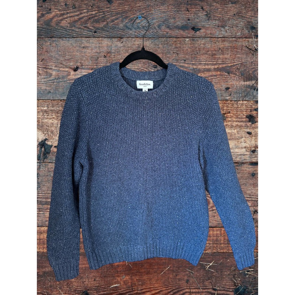 GOODFELLOW & CO - Men’s Speckled Blue Crewneck Sweater - SIZE US MEDIUM